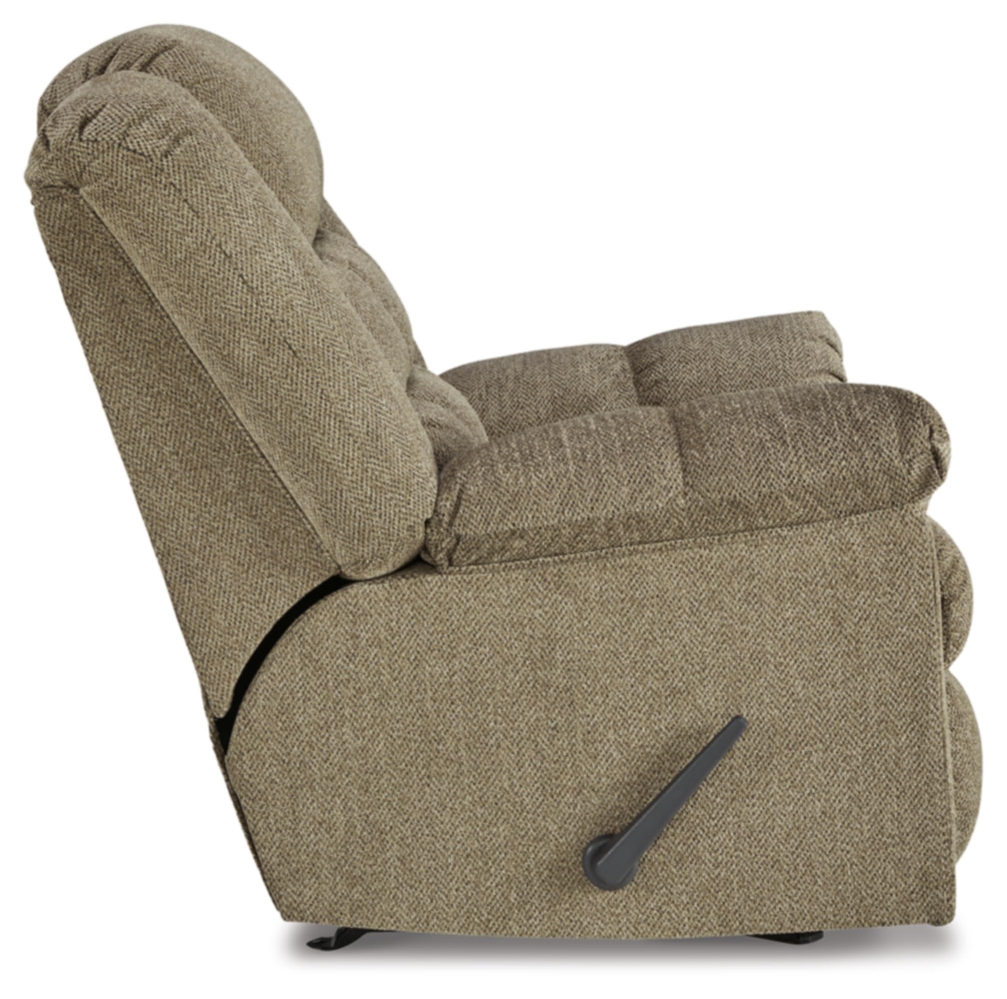 Signature Design by Ashley Kegler Contemporary Tufted Manual Rocker Recliner, Light Brown