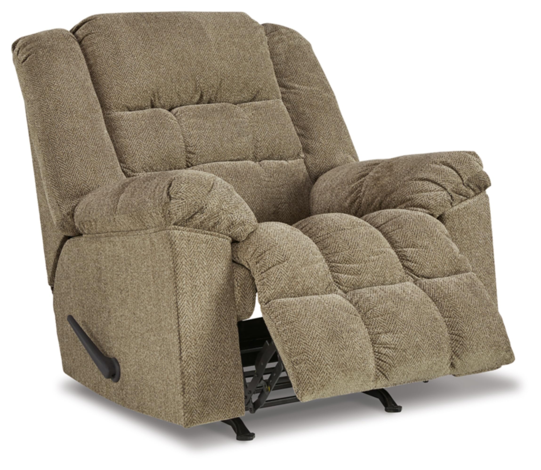 Signature Design by Ashley Kegler Contemporary Tufted Manual Rocker Recliner, Light Brown