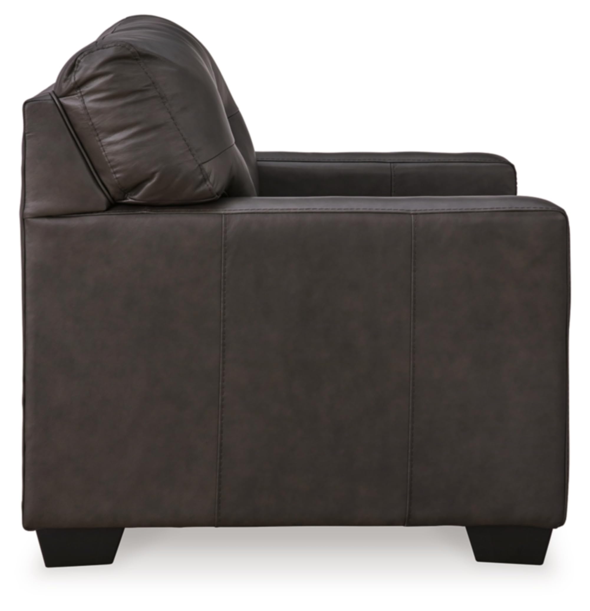 Signature Design by Ashley Belziani Modern Tufted Leather Match Upholstered Oversized Chair, Black