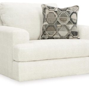 Signature Design by Ashley Karinne Coastal Upholstered Oversized Chair, White