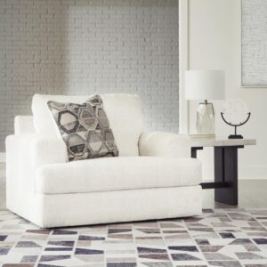 Signature Design by Ashley Karinne Coastal Upholstered Oversized Chair, White