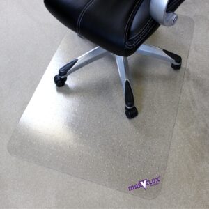 Marvelux Office Chair Mat for Carpeted Floors, Heavy Duty Polycarbonate for Medium Pile Carpets, Rectangular 48" x 60" Clear Office Chair Carpet Protector