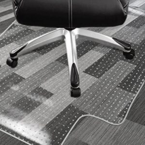 MONICAT Office Chair Mat for Carpet, Desk Chair Mat for Carpet, Computer Plastic Floor Mat for Carpet Chair Mat,Thick Sturdy Low and No Pile Office Floor Mat Studs Easy Glide(36" X 48" with Lip)