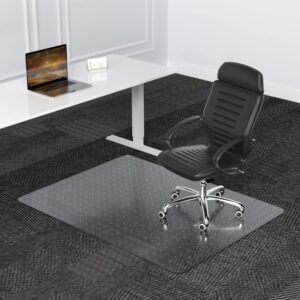 HOMEK Office Chair Mat for Low Pile Carpeted Floors - 36” x 48” Clear Carpet Chair Mats for Home & Office, Studded Floor Mat for Office Chair on Carpet