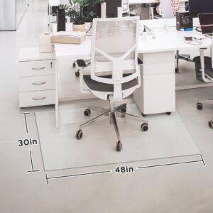 Office Chair Mat for Hardwood Floor, Transparent Floor Mats Wood/Tile Protection Mat for Office & Home, Computer Desk Chair Mat, Easy Glide/Clean, Floor-Protector (Size: 30" X 48" Rectangle)