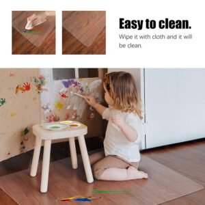 Kuyal Clear Chair Mat, Hard Floor Use, 48" X 59" Transparent Office Home Floor Protector mat Chairmats (48" X 59" Rectangle)