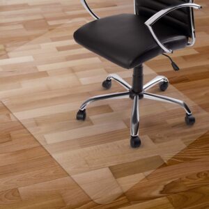 Kuyal Clear Chair Mat, Hard Floor Use, 48" X 59" Transparent Office Home Floor Protector mat Chairmats (48" X 59" Rectangle)