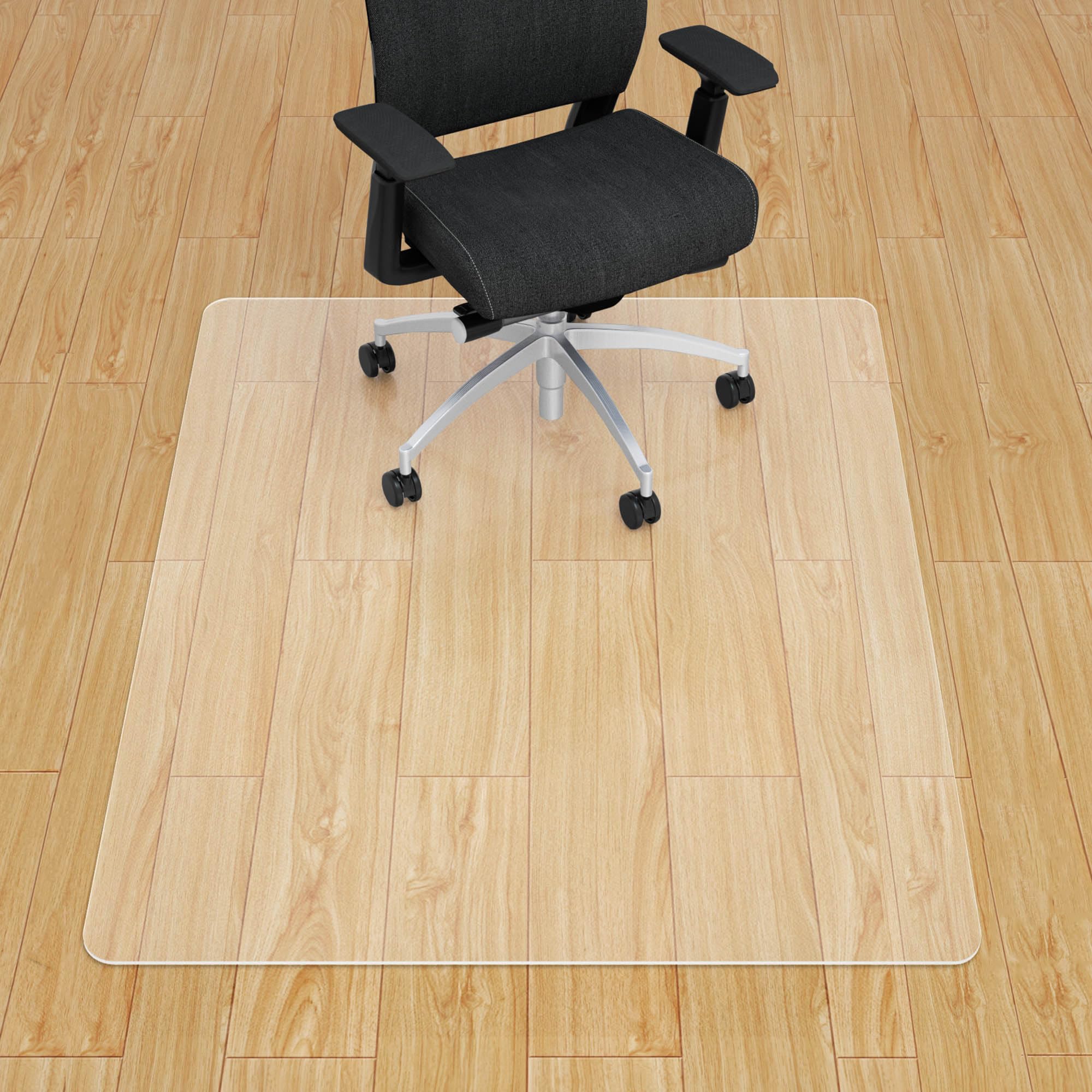Futurwit Clear Chair Mat for Hard Floors, 47'' x 35'' Transparent Floor Mat for Office, Floor Protector Mat for Office, Home - Rectangle