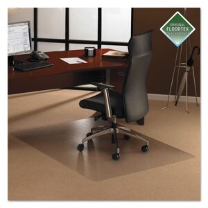 Floortex Polycarbonate Chair Mat 79" x 48" for Low/Medium Pile Carpets, Clear (FR1120023ER)