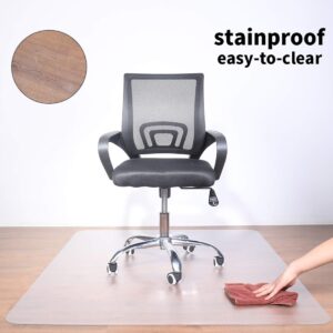 BesWin Office Chair Mat for Hardwood Floor - 48"x60" Heavy Duty Desk Chair Mat for Office Chair - Clear Computer Floor Mat Office Home Floor Protector - Easy Glide and Flat Without Curling