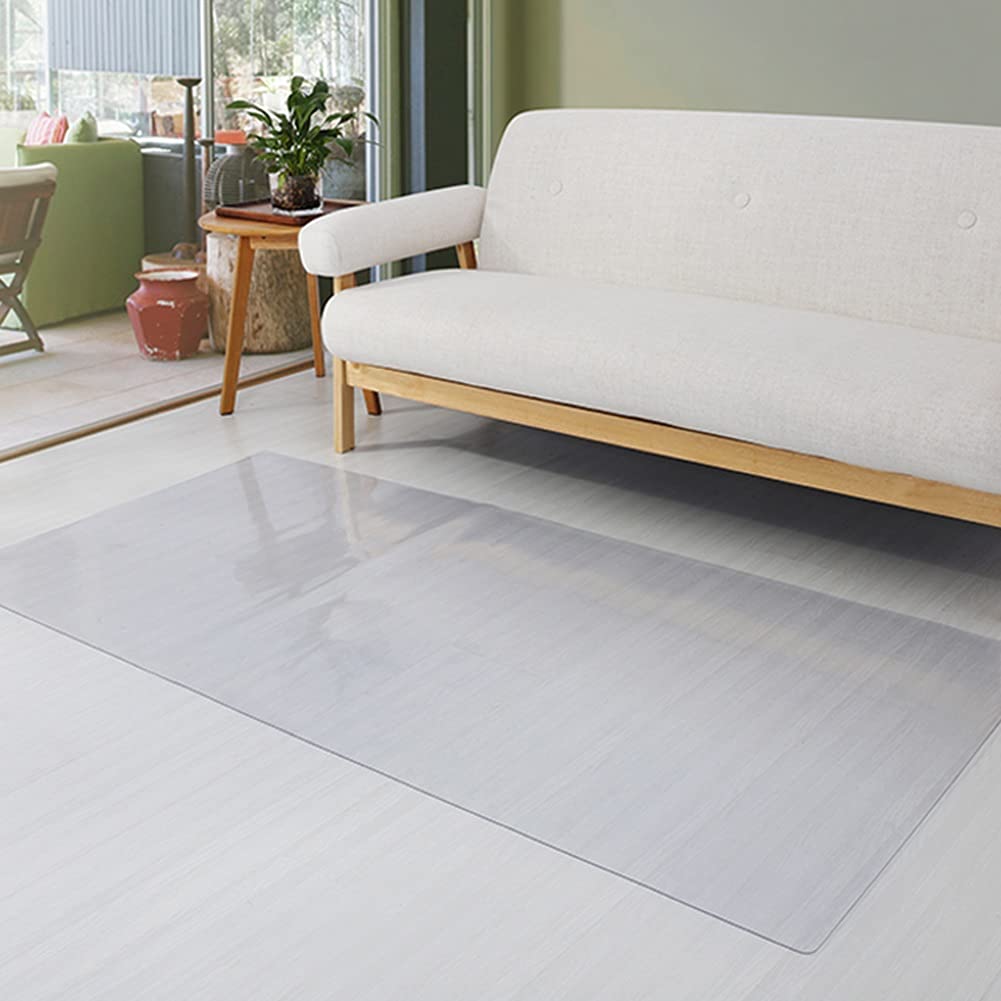 ZWYSL Office Chair Mat for Carpets,Smooth Transparent Thick and Sturdy Highly Premium Quality Floor Mats for Low, Standard and No Pile Carpeted Floors,2mm Thick (Color : Clear, Size : 90180cm)