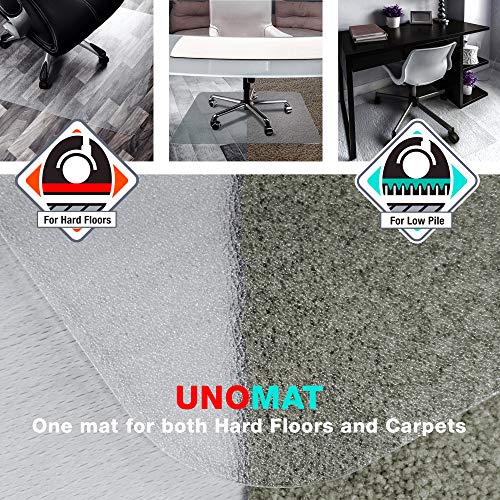 "Floortex Polycarbonate Anti-Slip Chair Mat with Lip 48"" x 60"" for Hard Floors and Low Pile Carpets", Clear (FR1215020LRA)