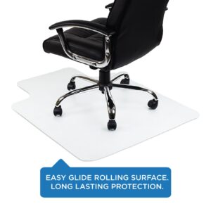 Mount-It! Clear Chair Mat for Carpet, Non-Slip Studded Office Chair Floor Protector, Heavy-Duty Non-Toxic PVC Material, Use in Home or Office, 47" x 35.5" (MI-7817A)