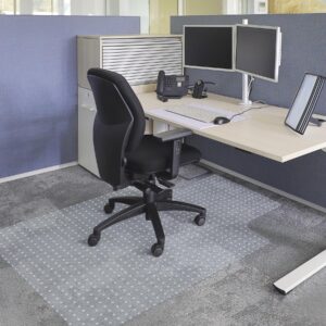 Nova Microdermabrasion Office Chair Mat for Carpet Computer Chair Mat Desk Chair Mat for Carpeted Floors Anti-Slip Floor Protector for Home Office (Carpet Mat with Lip, 48"x36" 2PCS)