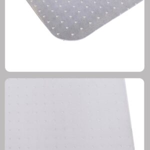 Bennbari Office Chair Mat with Lip, Mat for Carpet, Pile Carpet, Desk Chair Mat for Floor, Clear (Transparent)