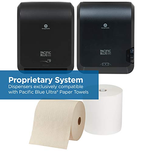 Pacific Blue Ultra 8" High-Capacity Automated Touchless Paper Towel Dispenser by GP PRO (Georgia-Pacific); Black; 59590; 12.9" W x 9" D x 16" H; 1 Dispenser