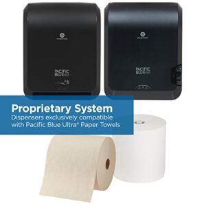 Pacific Blue Ultra 8" High-Capacity Automated Touchless Paper Towel Dispenser Starter Kit by GP PRO (Georgia-Pacific), Black Dispenser (59590) 1 White Towel Roll (26491)