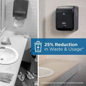 Pacific Blue Ultra 8" High-Capacity Automated Touchless Paper Towel Dispenser Starter Kit by GP PRO (Georgia-Pacific), Black Dispenser (59590) 1 White Towel Roll (26491)