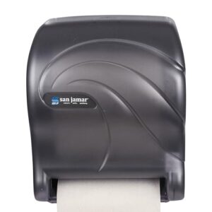 San Jamar Tear-N-Dry Essence Paper Towel Dispenser Automatic Dispenser, for 8 Inch Rolls, Dispense in 10 Inch Portions, Plastic, 10 x 14.75 x 12.25 Inches, Black