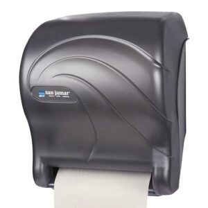 San Jamar Tear-N-Dry Essence Paper Towel Dispenser Automatic Dispenser, for 8 Inch Rolls, Dispense in 10 Inch Portions, Plastic, 10 x 14.75 x 12.25 Inches, Black