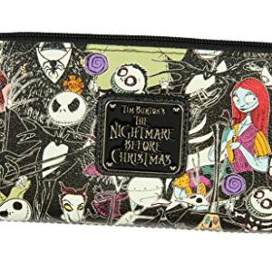 Loungefly The Nightmare Before Christmas Allover Print Character Zip Around Wallet