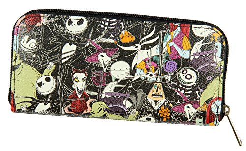 Loungefly The Nightmare Before Christmas Allover Print Character Zip Around Wallet