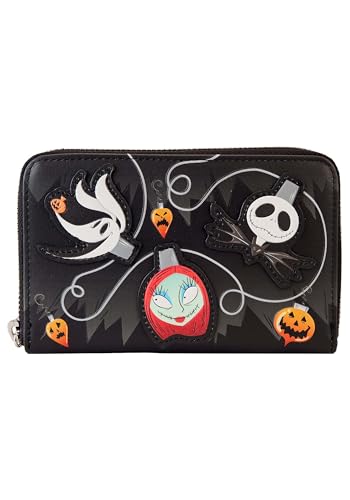 Loungefly Nightmare Before Christmas Tree String Lights Glow Zip Around Wallet