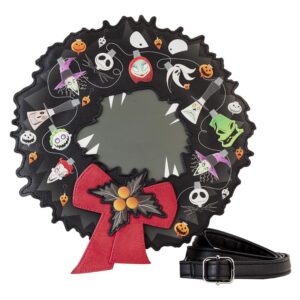 Loungefly Disney Nightmare Before Christmas Wreath String Lights Glow Crossbody Bag