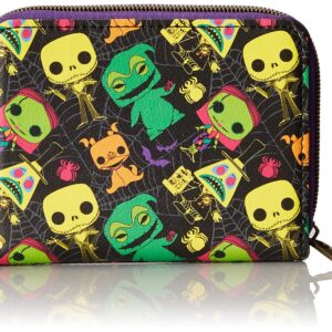 Loungefly Funko Pop! Disney: The Nightmare Before Christmas Neon All-Over Print Wallet