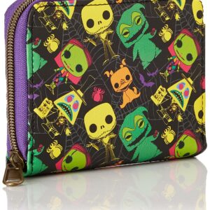 Loungefly Funko Pop! Disney: The Nightmare Before Christmas Neon All-Over Print Wallet