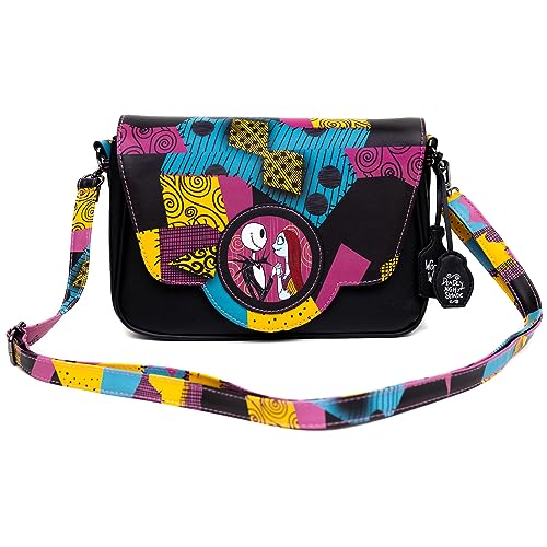 Buckle-Down Disney Wallet, Nightmare Before Christmas Sally Patchwork, Vegan Leather (Crossbody Bag)