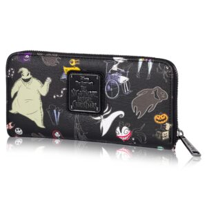 loungefly disney the nightmare before christmas wallet - accordion style & zip around