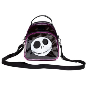 Disney Bag, Crossbody Light Up, The Nightmare Before Christmas Jack Expression White Black, Black PVC