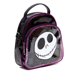 Disney Bag, Crossbody Light Up, The Nightmare Before Christmas Jack Expression White Black, Black PVC