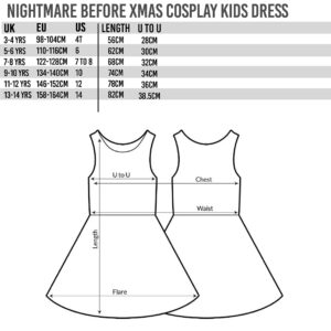 Nightmare Before Christmas Dress Girls Sally Cosplay Fancy Dress Up 13-14 Years