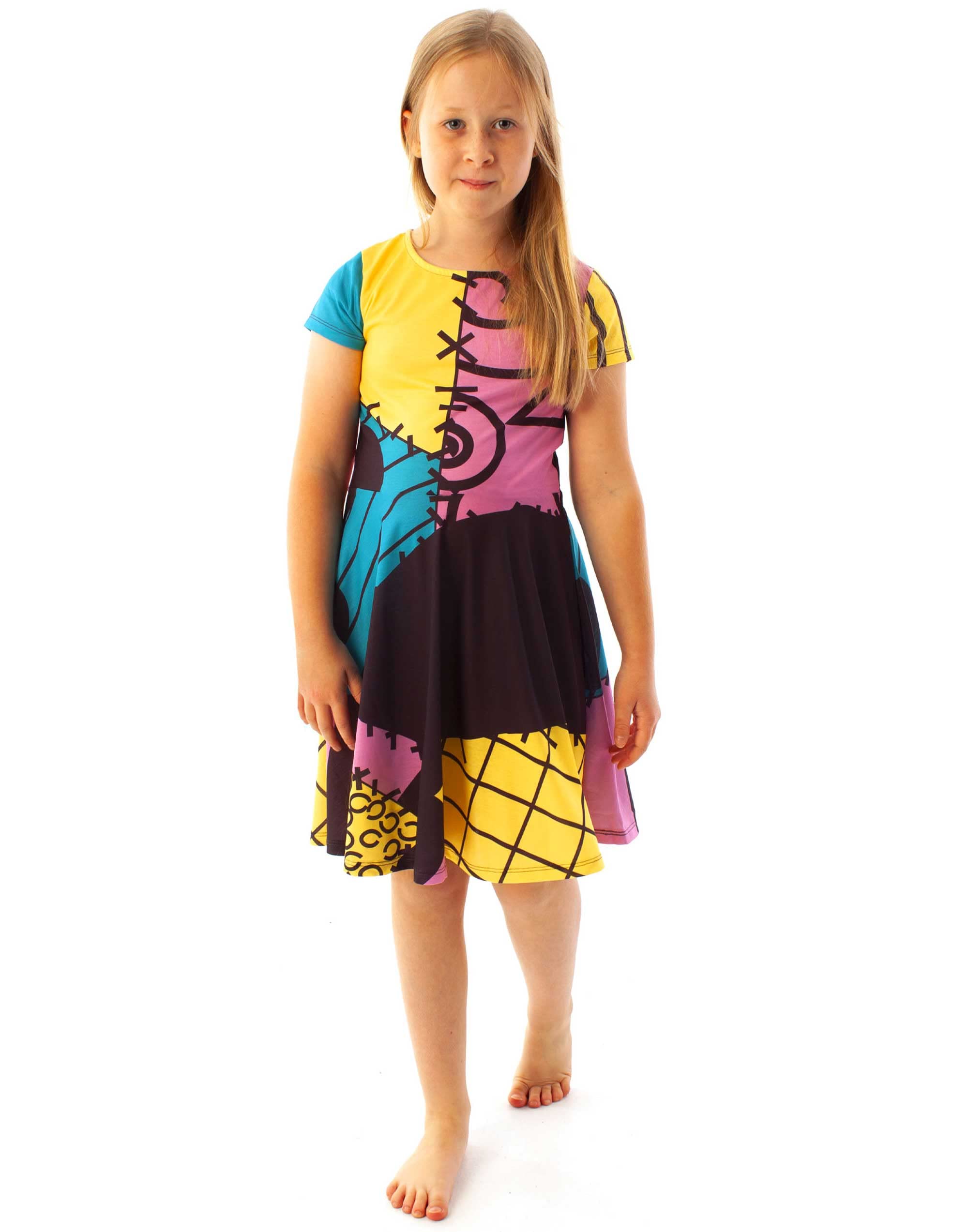 Nightmare Before Christmas Dress Girls Sally Cosplay Fancy Dress Up 13-14 Years