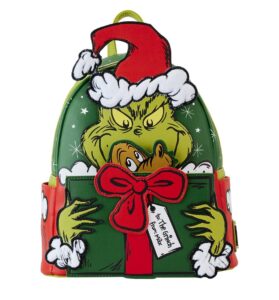 loungefly dr. seuss' how the grinch stole christmas! santa cosplay mini backpack