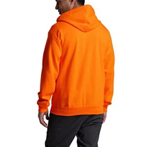 Fruit of the Loom Mens Eversoft Fleece Hoodies, Pullover & Full Zip, Moisture Wicking Breathable, Sizes S-4x Hooded Sweatshirt, Safety Orange, Large US