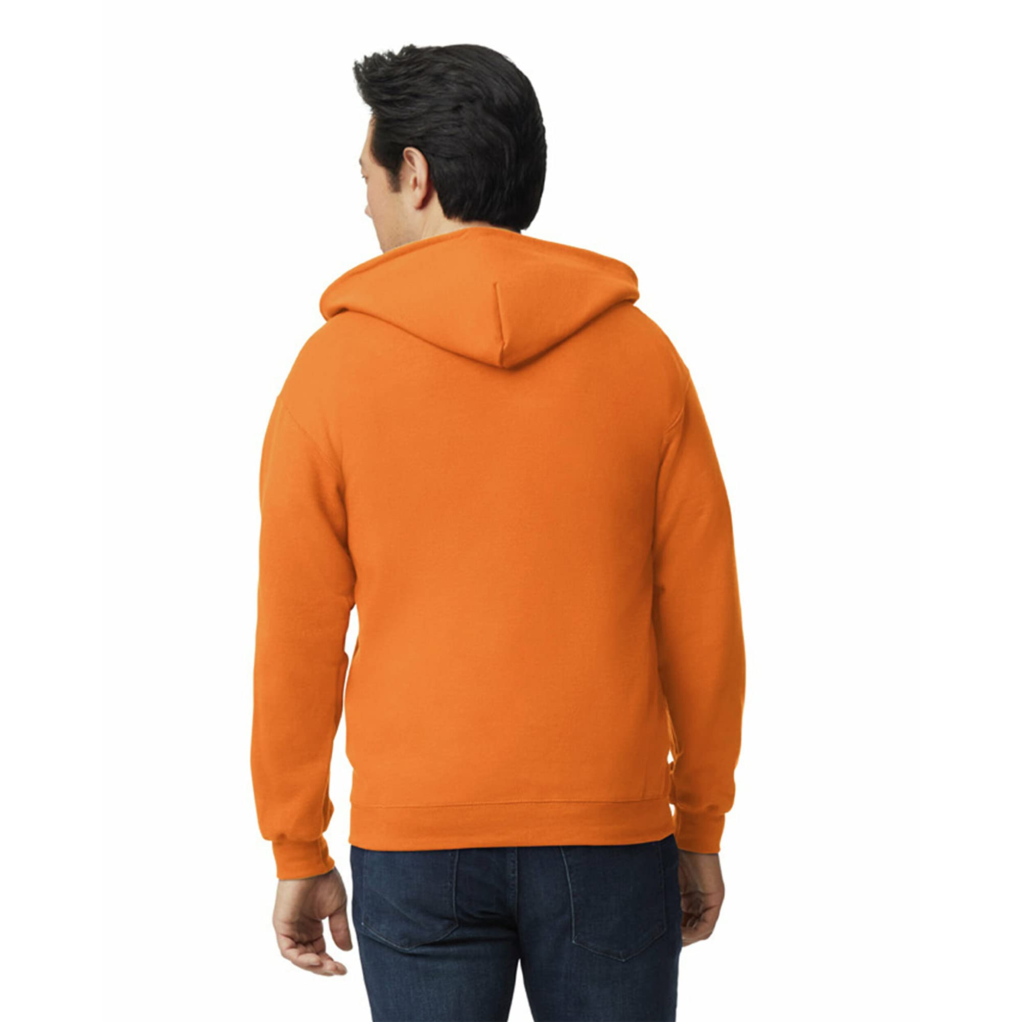 Gildan Adult Fleece Zip Hoodie Sweatshirt, Style G18600, Multipack, Safety Orange (1-pack), X-Large