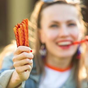 Twizzlers Cream Filled Licorice Candy Twists Full Size 2 Pack - Orange Pop Creamsicle Flavored Sticks Soft and Chewy Sweet Candy for Kids and Adults