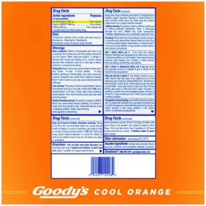 Goody's Pain Relief Powders, Extra Strength Headache Powder Cool Orange, 24 ct (Pack of 1)