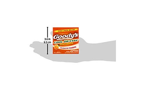 Goody's Pain Relief Powders, Extra Strength Headache Powder Cool Orange, 24 ct (Pack of 1)