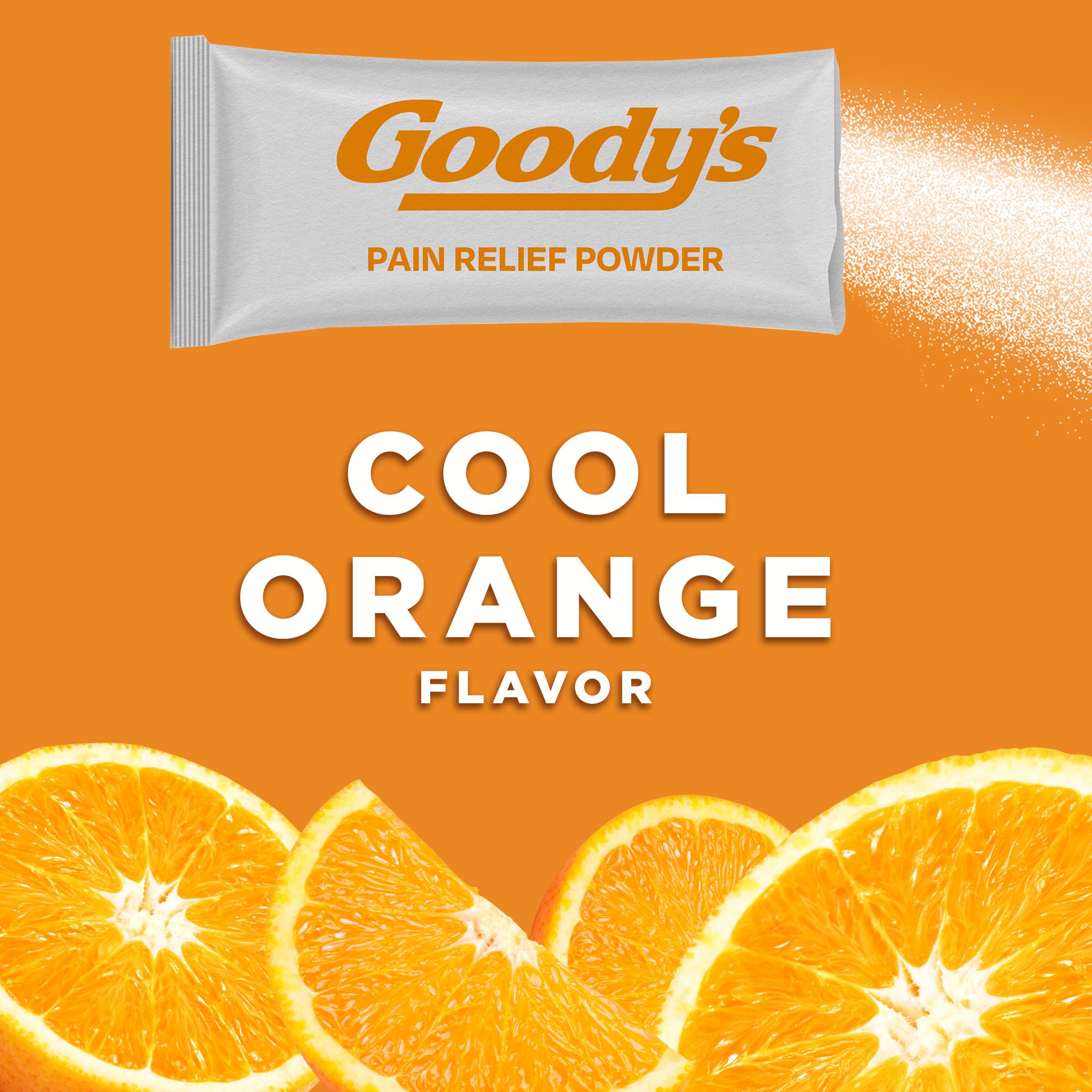 Goody's Pain Relief Powders, Extra Strength Headache Powder Cool Orange, 24 ct (Pack of 1)