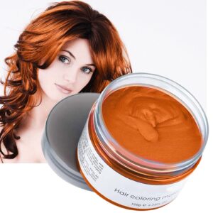 Orange Temporary Hair Color Wax,Orange Hair Spray Color,Natural Hair Wax Color,Hair Wax Dye Gels Ash for Halloween Cosplay,Party,Masquerade.etc (Orange)