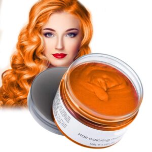 Orange Temporary Hair Color Wax,Orange Hair Spray Color,Natural Hair Wax Color,Hair Wax Dye Gels Ash for Halloween Cosplay,Party,Masquerade.etc (Orange)