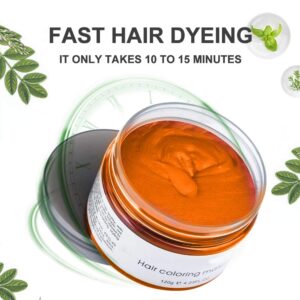 Orange Temporary Hair Color Wax,Acosexy Kids Hair Wax Dye Pomades Disposable Natural Hair Strong Style Gel Cream Hair Dye,Instant Hairstyle Mud Cream for Party, Cosplay, Masquerade etc.(Orange)