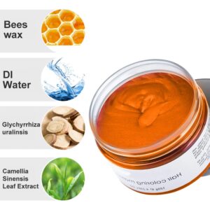 Orange Temporary Hair Color Wax,Acosexy Kids Hair Wax Dye Pomades Disposable Natural Hair Strong Style Gel Cream Hair Dye,Instant Hairstyle Mud Cream for Party, Cosplay, Masquerade etc.(Orange)