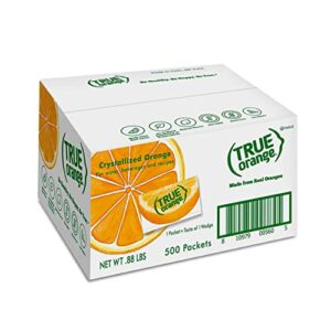 true orange water enhancer, bulk pack, zero calorie flavoring, for bottled water, iced tea & recipes, flavor packets made with real oranges, count 500 (pack of 1) - packaging may vary