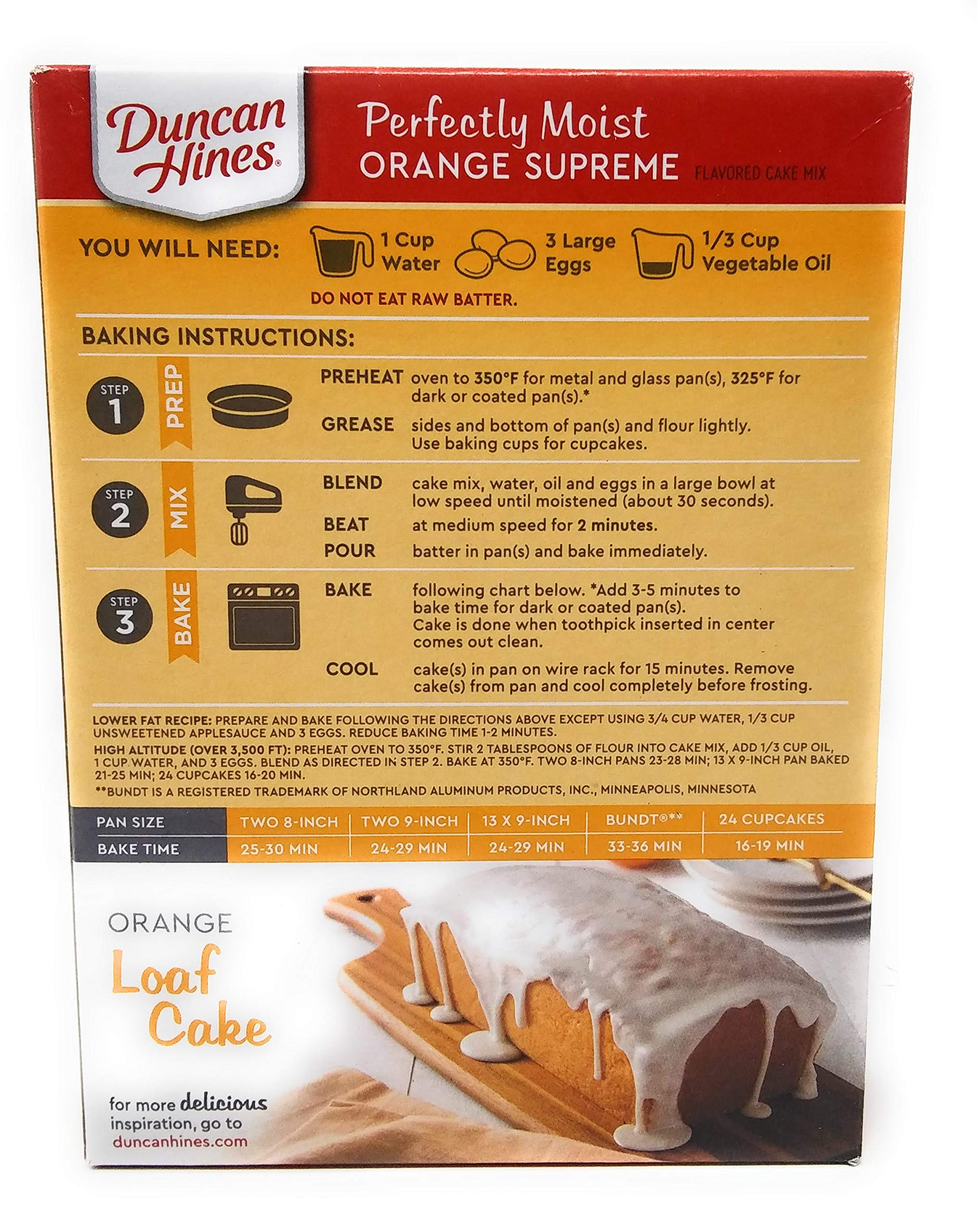 Duncan Hines Signature Orange Supreme Cake Mix 15.25oz (pack of 2)