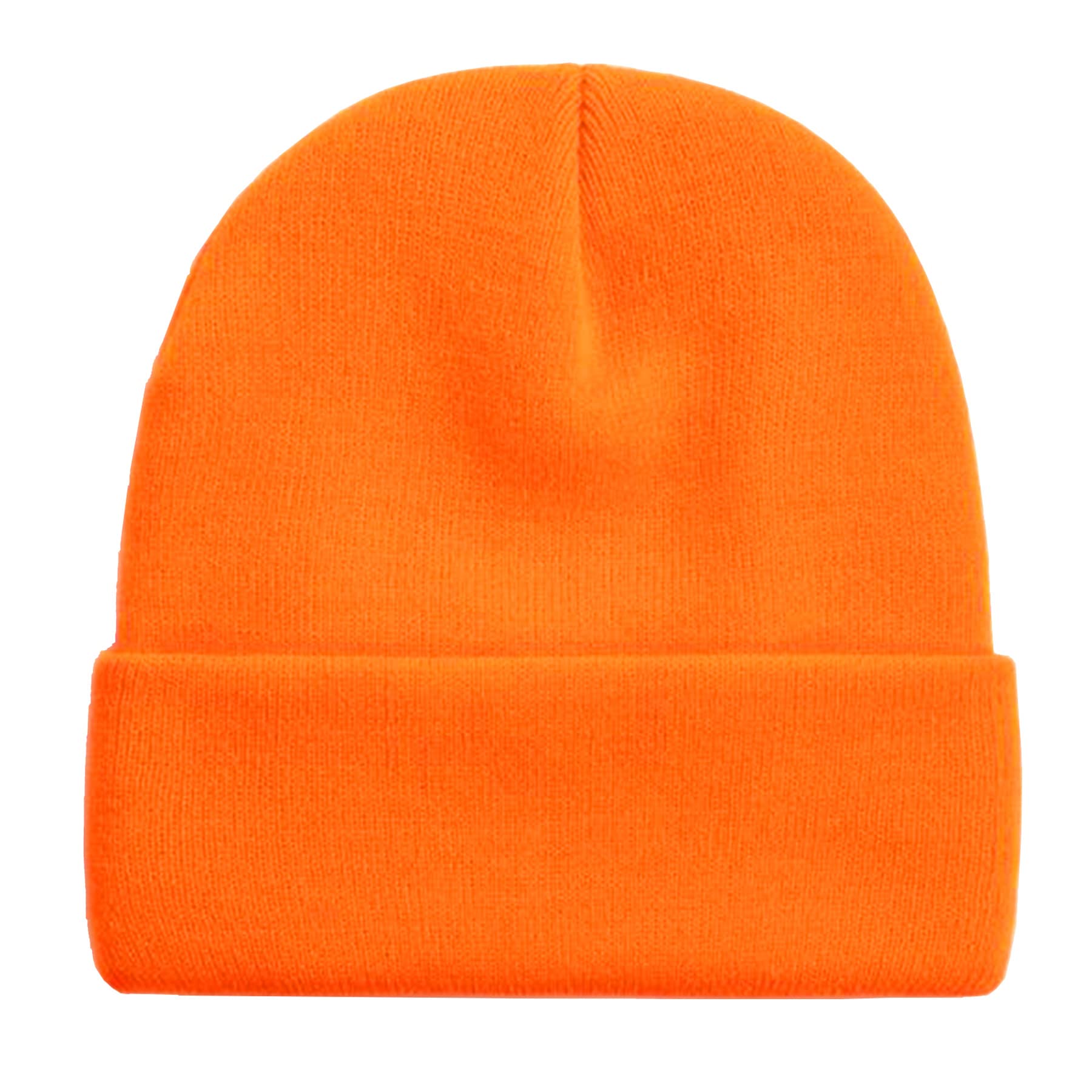 NPQQUAN Unisex Beanie Hats for Men Women Winter Knit Beanies Orange